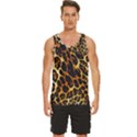 Leopard Skin Texture, Macro, Brown Men s Wide Collar Tank Top View1