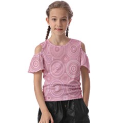 Pink Retro Texture With Circles, Retro Circles Background, Kids  Butterfly Cutout T-shirt by kyorashop23