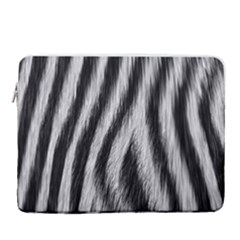 Zebra Texture, Zebra Wool, White Black Background 15  Vertical Laptop Sleeve Case With Pocket