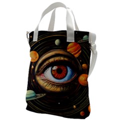 Eye Of The Universe (ai) Canvas Messenger Bag by dflcprintsclothing