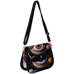 Eye Of The Universe (ai) Saddle Handbag by dflcprintsclothing