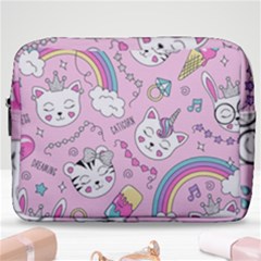 Beautiful Cute Animals Pattern Pink Make Up Pouch (large) by Grandong