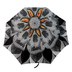 Gothic Elegance, Ironic Dark Art (ai) Folding Umbrellas by dflcprintsclothing