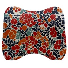 Colorfuleclecticfloralpattern Velour Head Support Cushion by BellaVistaTshirt02