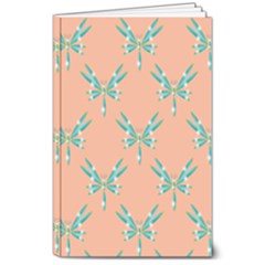 Turquoise Dragonfly Insect Paper 8  X 10  Softcover Notebook by anzea