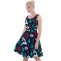 Holiday Season Pattern December Happy Holidays Merry Christmas Winter Family Festive New Year Knee Length Skater Dress View1