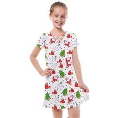 Christmas Pattern  Trees Santa Kids  Cross Web Dress by Maspions