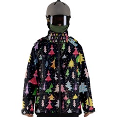 Fun Christmas Trees Adoxali Scandinavian Artistic Background Pattern Men s Zip Ski And Snowboard Waterproof Breathable Jacket by Maspions