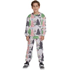 Christmas Trees Icons Kids  Sweatshirt Set by Apen