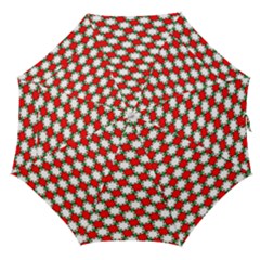 Christmas Star Red Green Straight Umbrellas by anzea