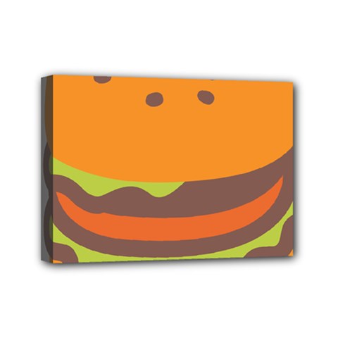 Hamburger Mini Canvas 7  X 5  (stretched) by anzea