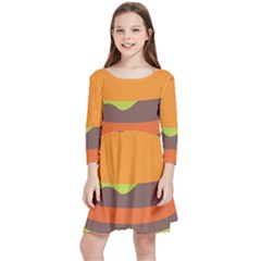 Hamburger Kids  Quarter Sleeve Skater Dress by anzea