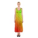 Orange Green Gradient Hunter Sleeveless Maxi Dress View1