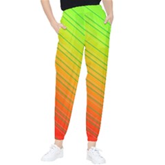 Orange Green Gradient Hunter Women s Tapered Pants by Dutashop