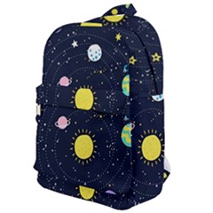 Aesthetic Outer Space Cartoon Art Classic Backpack by Bedest