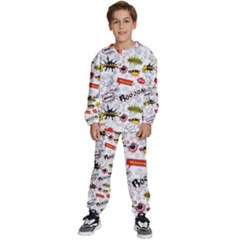 Pattern Seamless Texture Cartoon Kids  Sweatshirt Set by Bedest