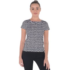 Marble Cracked Pattern Surface Short Sleeve Sports Top  by Bedest