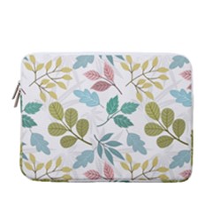 Leaf Pattern  13  Vertical Laptop Sleeve Case With Pocket by Safari