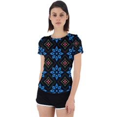 Flower Pattern Flora Floral Seamless Back Cut Out Sport T-shirt by Salmanaz77