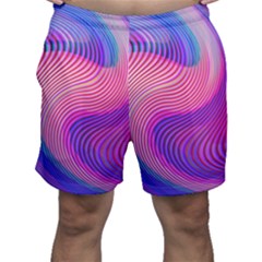 Swirl Twirl Design Pattern Purple Men s Shorts by Salmanaz77