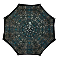 Ornate Baroque Floral Pattern Print Automatic Folding Umbrella With Case (medium) by dflcprintsclothing