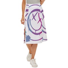 Blink 182 Logo Midi Panel Skirt by avitendut