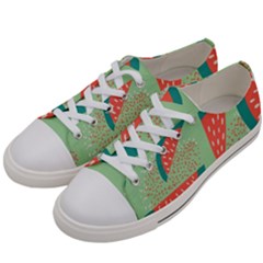 Watermelon Dots Summer Pattern Women s Low Top Canvas Sneakers by Bedest