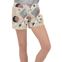 Boho Abstract Architecture Women s Velour Lounge Shorts by Bedest