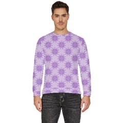 Purple Pattern Seamless Texture Mandala Men s Fleece Sweatshirt by Bedest