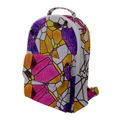 Architecture Glass Abstract Pattern Flap Pocket Backpack (large) by Bedest