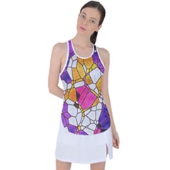 Architecture Glass Abstract Pattern Racer Back Mesh Tank Top by Bedest