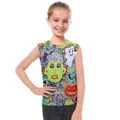 Supersonic Monster Mash Kids  Mesh Tank Top by chellerayartisans