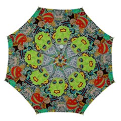 Supersonic Monster Mash Automatic Folding Umbrella With Case (medium) by chellerayartisans