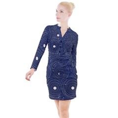 Art Button Long Sleeve Dress by zappwaits