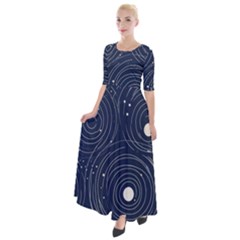 Art Half Sleeves Maxi Dress by zappwaits