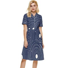 Art Button Top Knee Length Dress by zappwaits