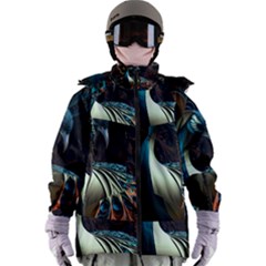 Colorful Peacock Bird Feathers Women s Zip Ski And Snowboard Waterproof Breathable Jacket by Apen