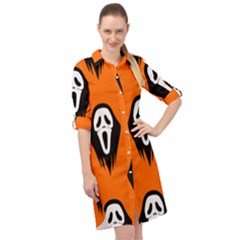 Halloween Party  Long Sleeve Mini Shirt Dress by Safari