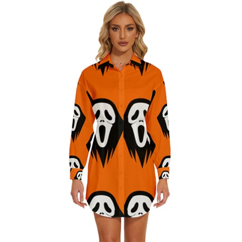 Halloween Party  Womens Long Sleeve Shirt Dress by Safari