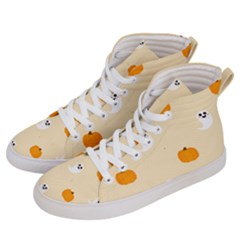 Pumpkin And Boo Crew Halloween  Women s Hi-top Skate Sneakers by Safari