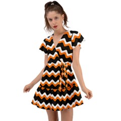 Halloween Wavy 20240926 161241 0000 Flutter Sleeve Wrap Dress by Safari