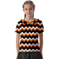 Halloween Wavy 20240926 161241 0000 Kids  Frill Chiffon Blouse by Safari