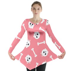 Halloween Pattern With Sculles And Bones 20240926 160927 0000 Long Sleeve Tunic  by Safari