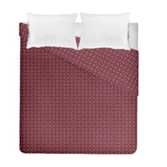 Brown Red Dot Pattern Duvet Cover Double Side (full/ Double Size) by ytdream