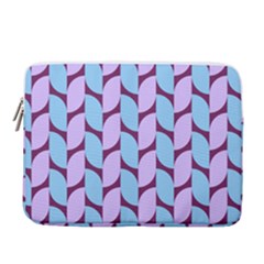 Purple Blue Pattern 14  Vertical Laptop Sleeve Case With Pocket by ytdream