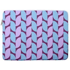 Purple Blue Pattern 17  Vertical Laptop Sleeve Case With Pocket by ytdream