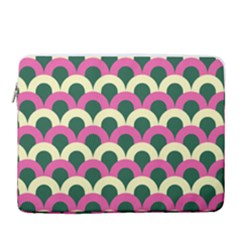 Green Yellow Pattern 15  Vertical Laptop Sleeve Case With Pocket by ytdream