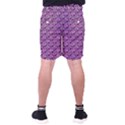 Violet White Pattern Men s Pocket Shorts View2