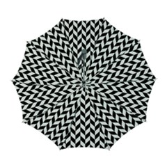 Black And White Pattern Automatic Folding Umbrella With Case (large) by ytdream