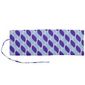 White Blue Pattern Roll Up Canvas Pencil Holder (M) View1